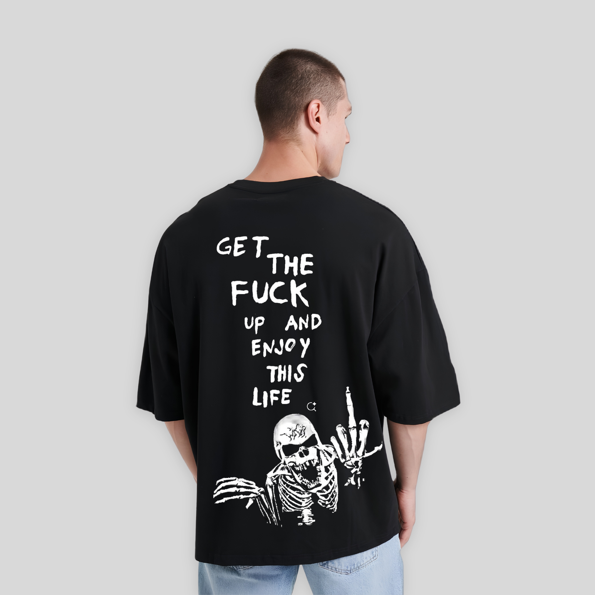VADISE “Enjoy This Life” Oversize Tee Black