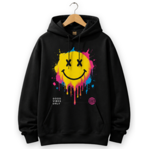 Hoodie Good Vibes Negro Unisex