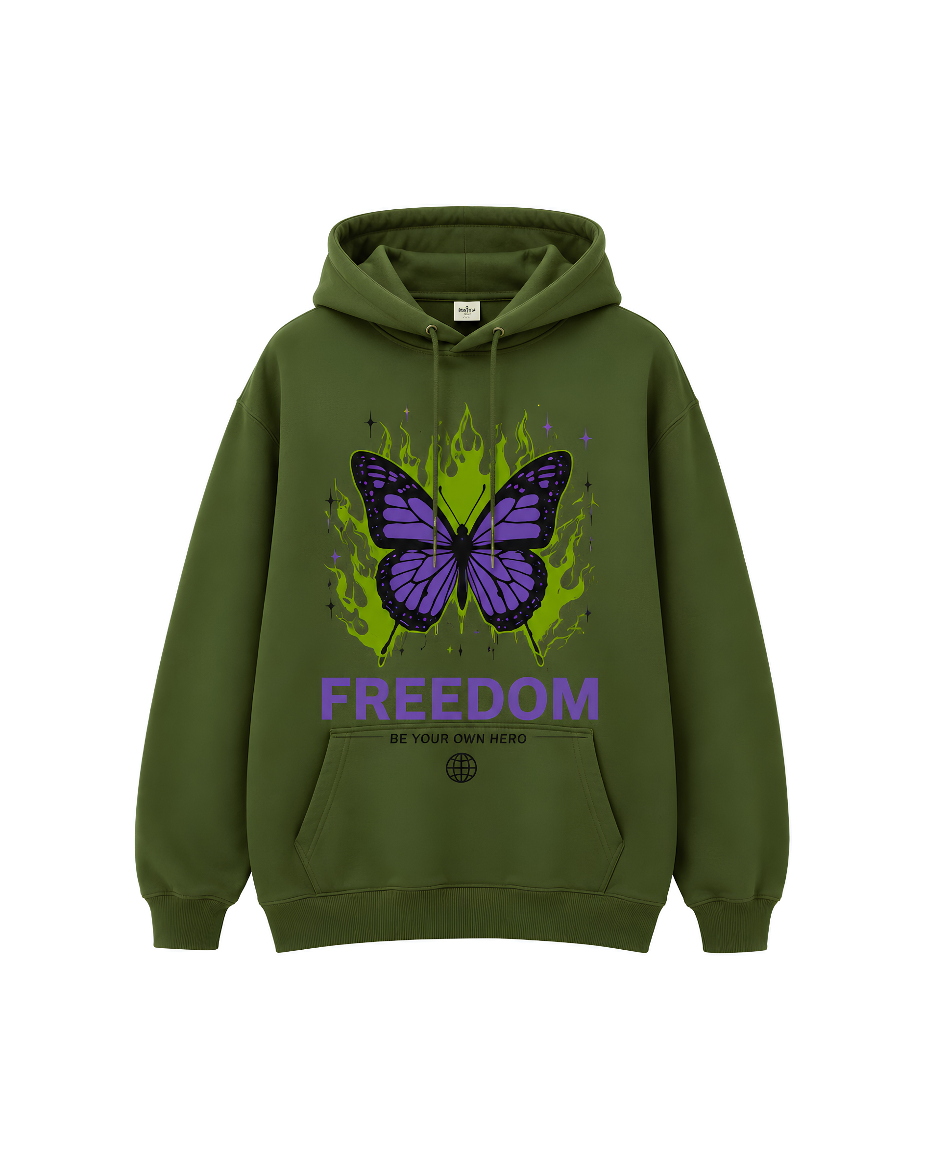 Hoodie Freedom Verde Militar Unisex