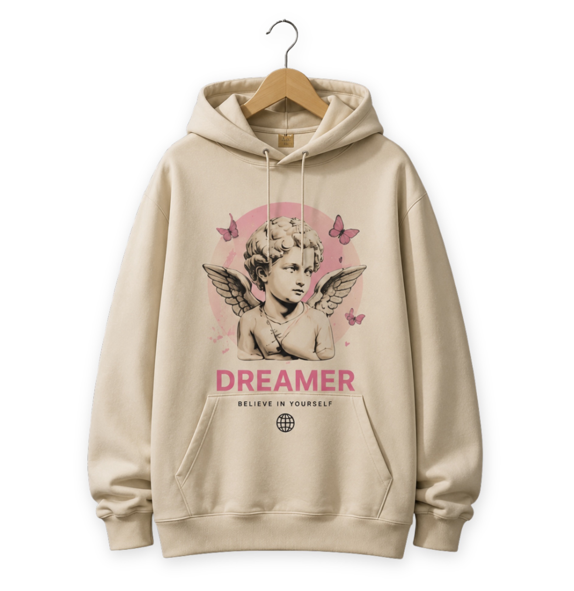 Hoodie Dreamer Beige Unisex